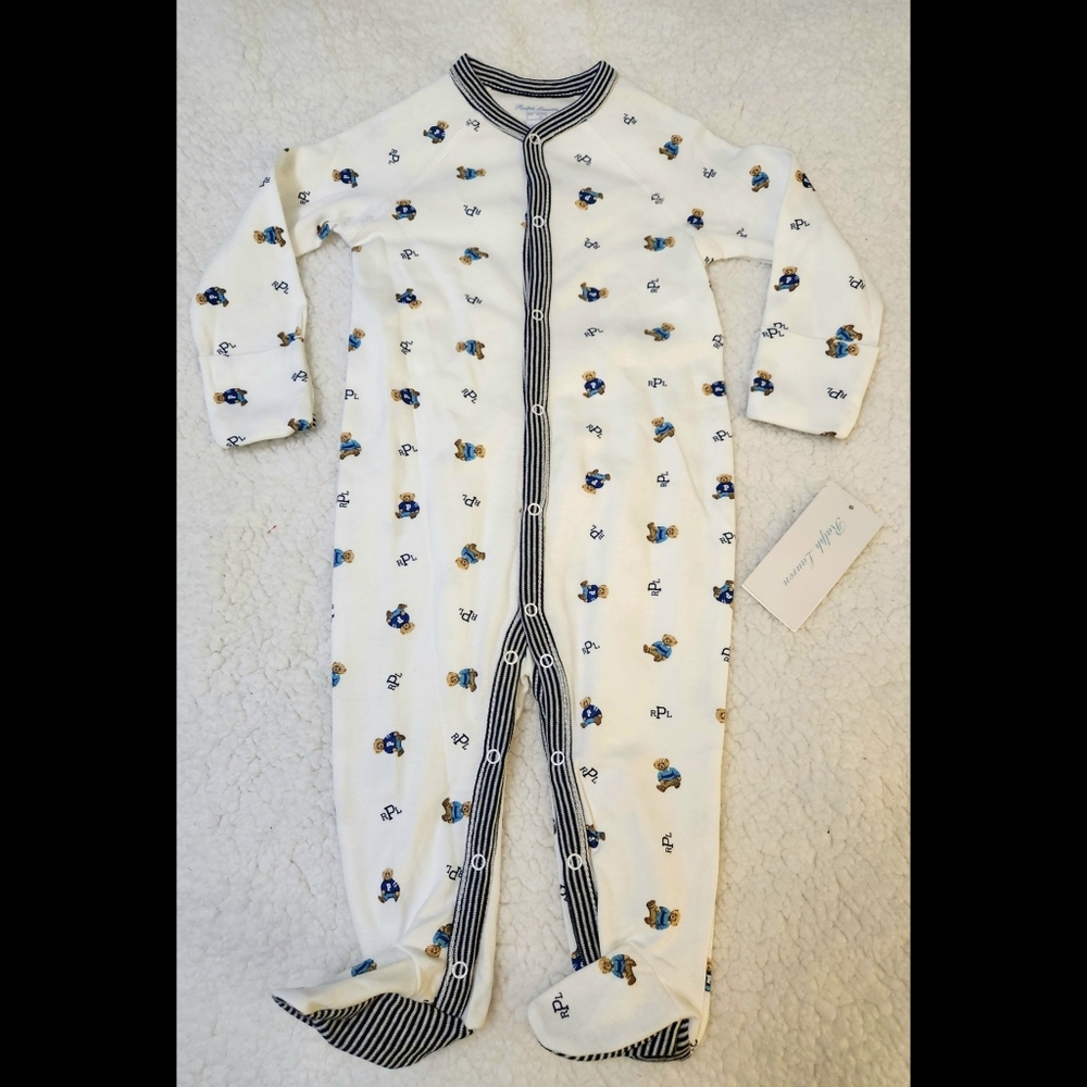Authentic Ralph Lauren Polo Bear Onesie